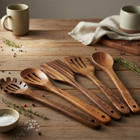 Kitchen utensils in Acacia wood 5-pack